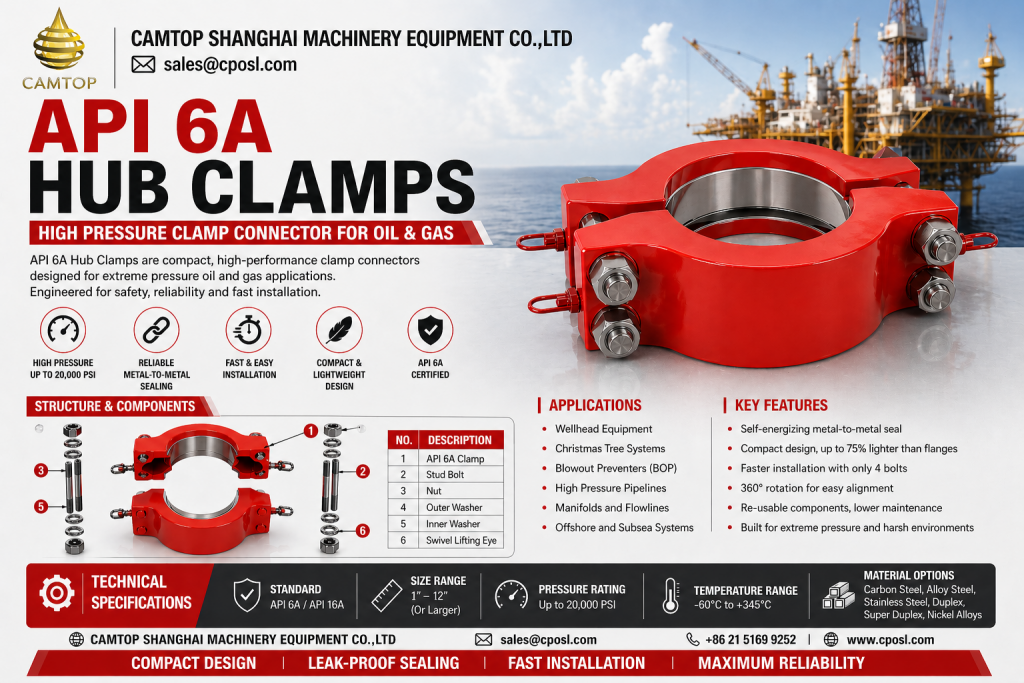 API 6A Hub Clamps for Масло & Газ | Высокого давления Clamp Разъём Solution