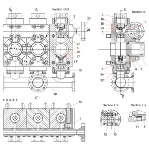 Триплексный насос Гидравлическая часть В сборе | API 7K 3-Цилиндр Манифольд