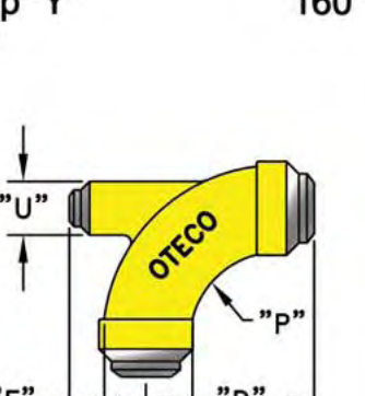 Отвод 90° с выходом 2″ сверху | Long Sweep Ell w/2″ Top Outlet (424LSE90/525LSE90)