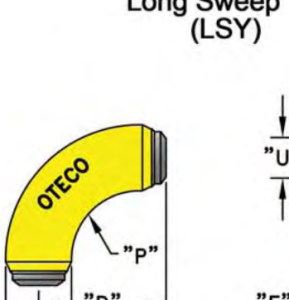 Отвод 90° длинного радиуса | Long Sweep Ell 90° (LSE90) — манифольдные фитинги