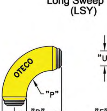 Отвод 90° длинного радиуса | Long Sweep Ell 90° (LSE90) — манифольдные фитинги